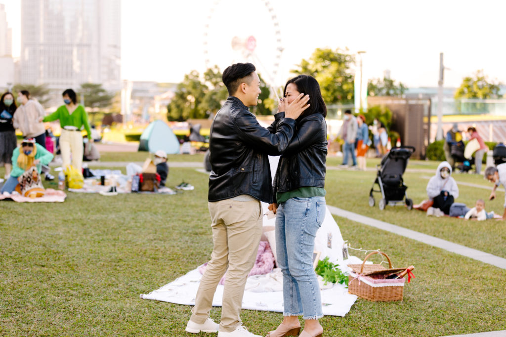 Picnic Marriage Proposal - Tamar Park Hong Kong
